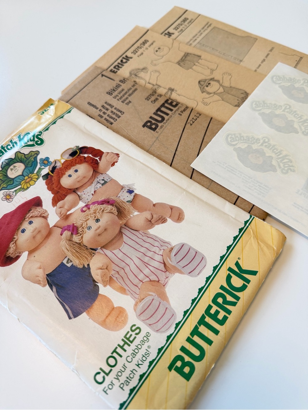 Cabbage Patch Kids 3270 Butterick Pattern Vintage 80s